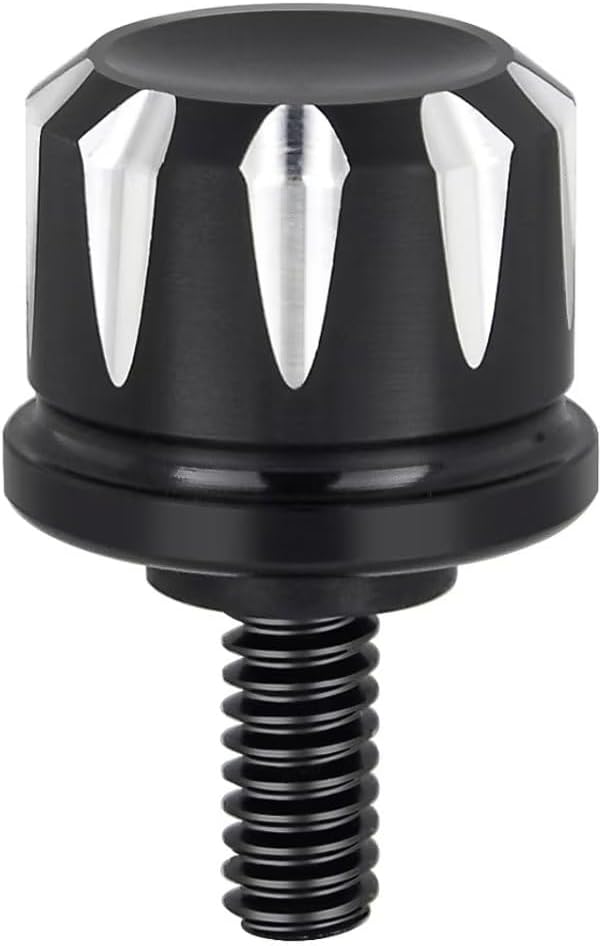 Amazicha Stainless Steel Seat Bolt Screw Cover Tab Mount Knob Black Kit Compatible for Harley Davidson 1996-2025