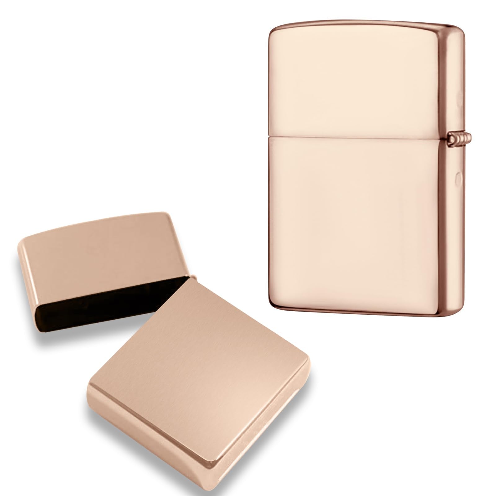 Lighter Case Compatible with Zippo, Without Insert Metal Lighter Cover Shell for Zippo (Frosted Black)