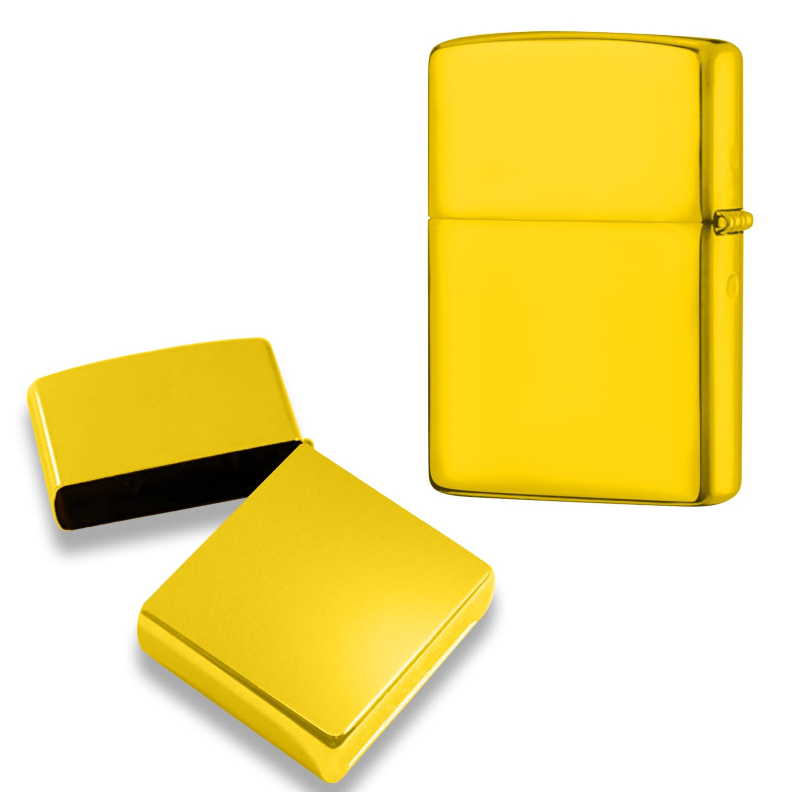 Lighter Case Compatible with Zippo, Without Insert Metal Lighter Cover Shell for Zippo (Frosted Black)