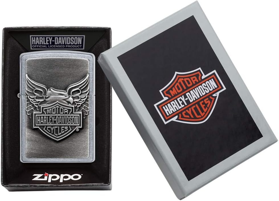 Zippo Harley-Davidson Eagle on Logo Emblem Pocket Lighter