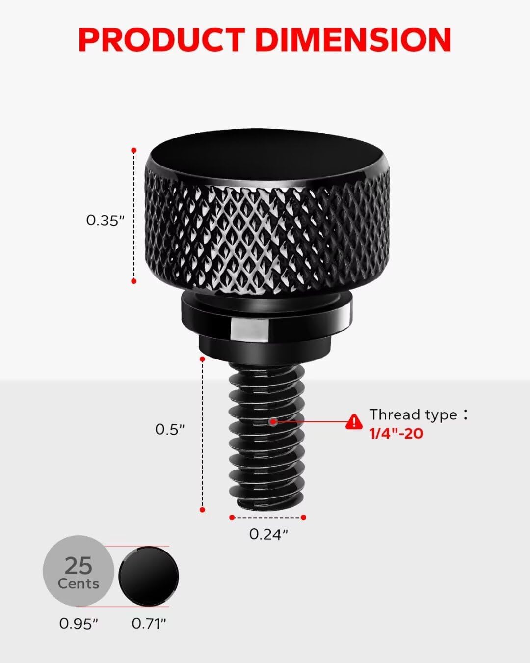 Amazicha Gloss Black 304 Stainless Steel Seat Bolt Screw Compatible with Harley Davidson 1996-2025