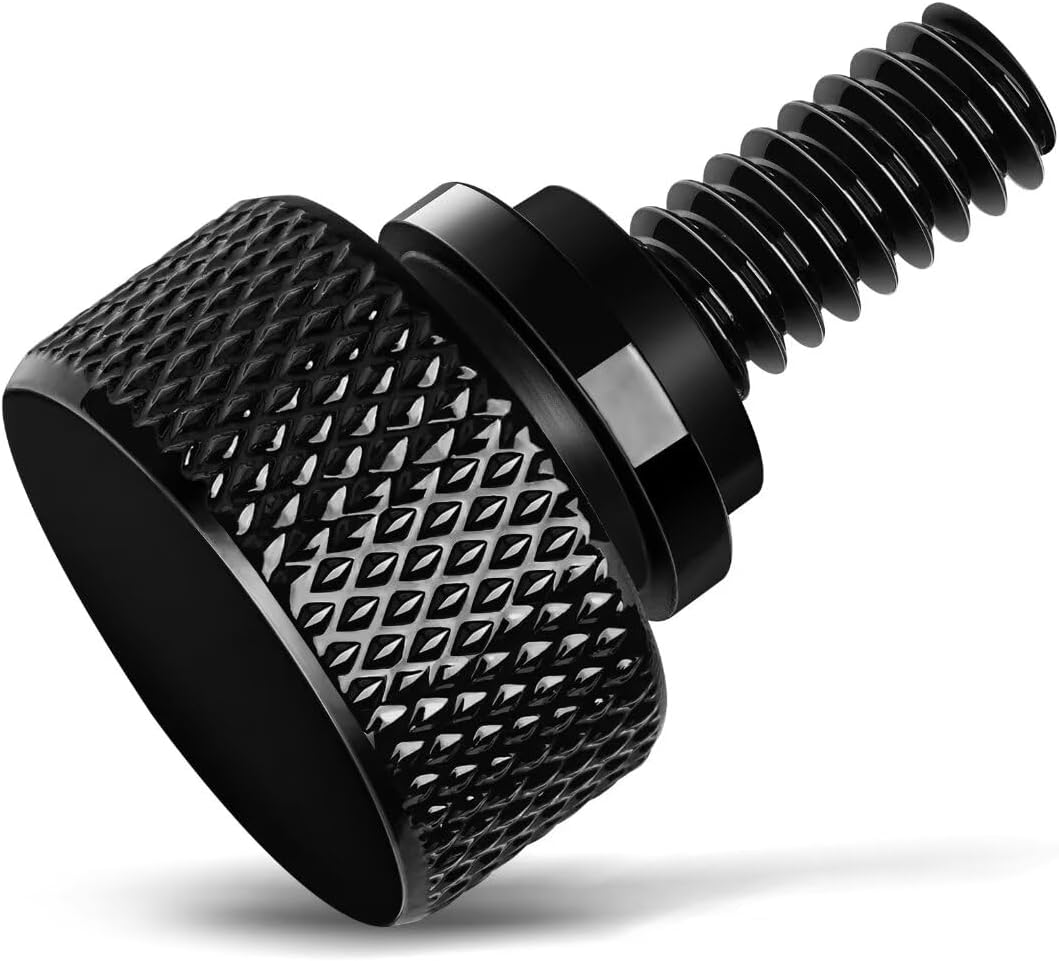 Amazicha Gloss Black 304 Stainless Steel Seat Bolt Screw Compatible with Harley Davidson 1996-2025
