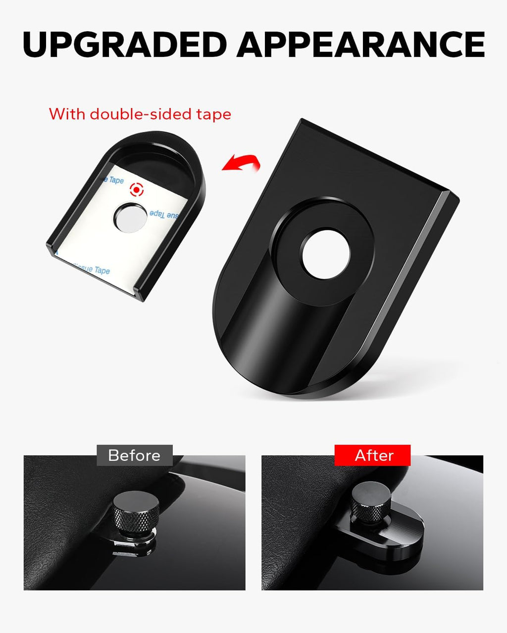 Amazicha Black Aluminium Seat Bolt Tab Screw Mount Knob Cover Compatible with Harley Davidson 1996-2024