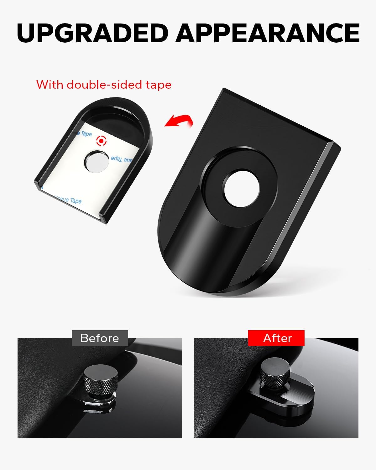 Amazicha Black Aluminium Seat Bolt Tab Screw Mount Knob Cover Compatible with Harley Davidson 1996-2024
