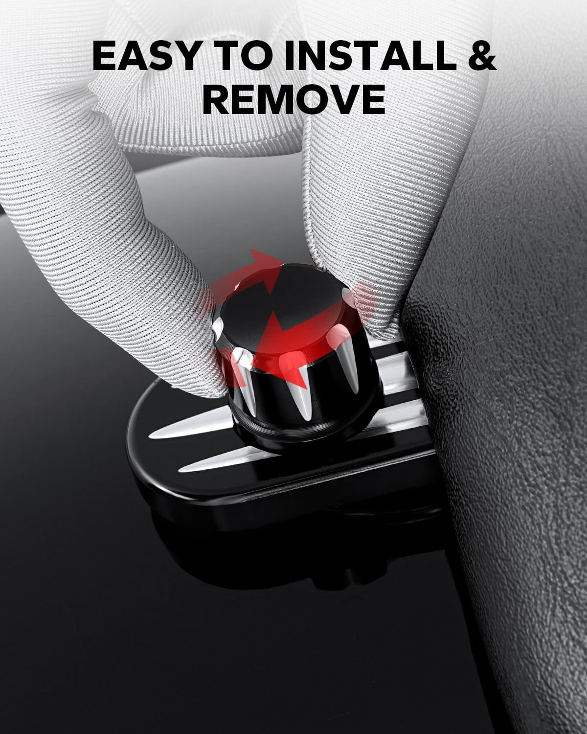 Amazicha Stainless Steel Seat Bolt Screw Cover Tab Mount Knob Black Kit Compatible for Harley Davidson 1996-2025