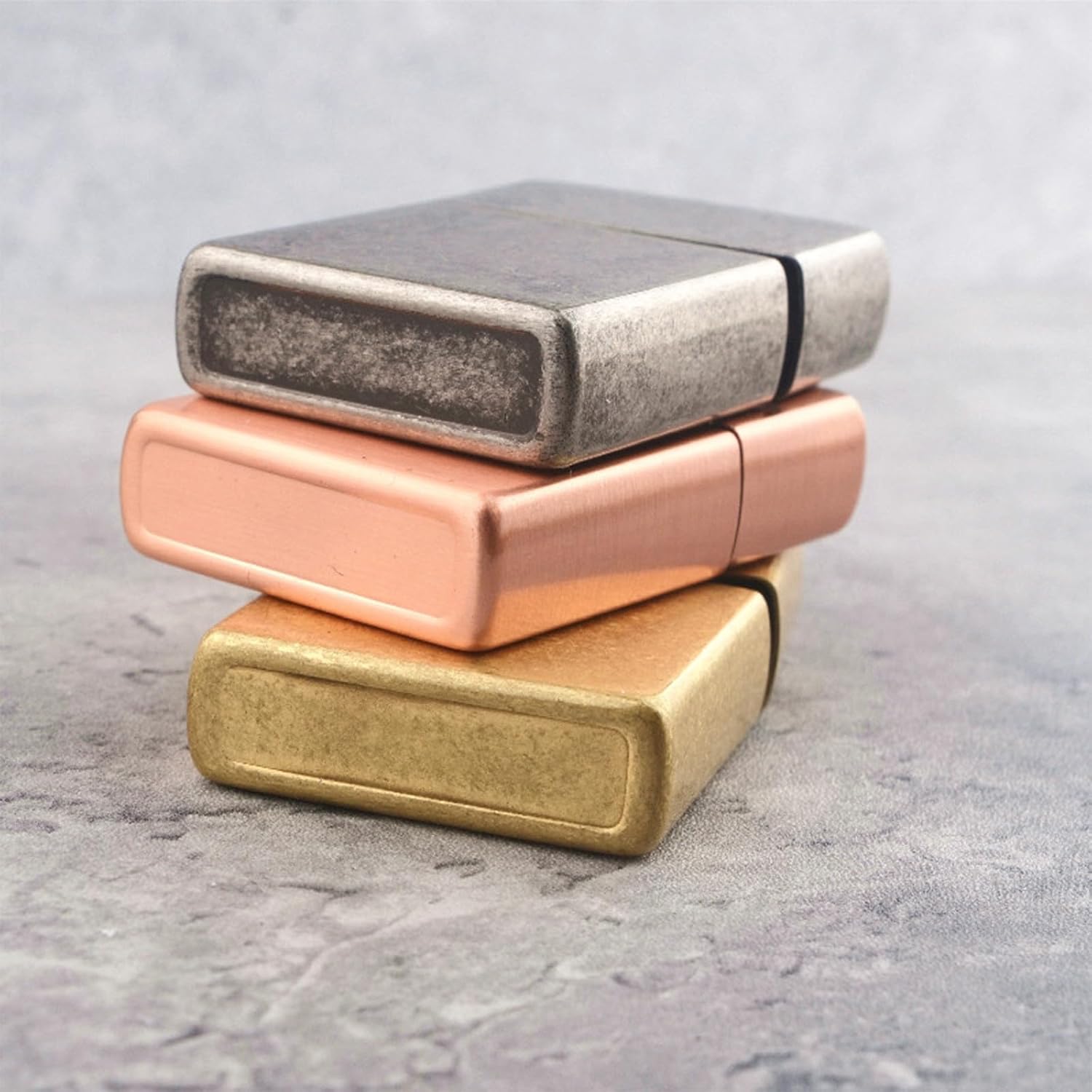 Lighter Case Compatible with Zippo, Without Insert Metal Lighter Cover Shell for Zippo (Frosted Black)