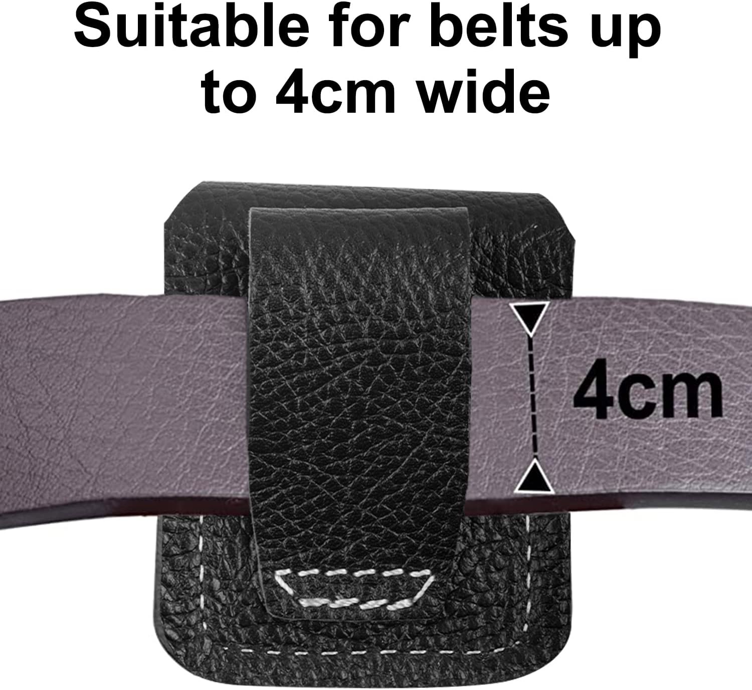 Handmade Fliptop Leather Lighter Pouch Case Holder with Pocket Belt Loop (Retro-Black)