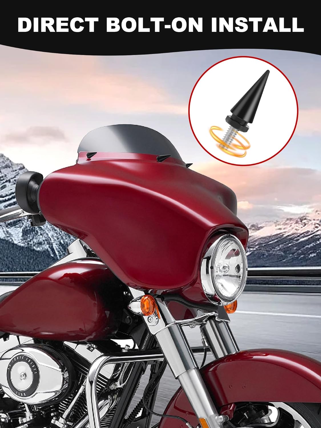 Motorcycle Windshield Bolts, Windscreen Screws, Fairing Bolts Compatible for Harley Davidson Electra Glide, Street Glide, Ultra Classic, Ultra Limited, Tri Glide 1996-2013