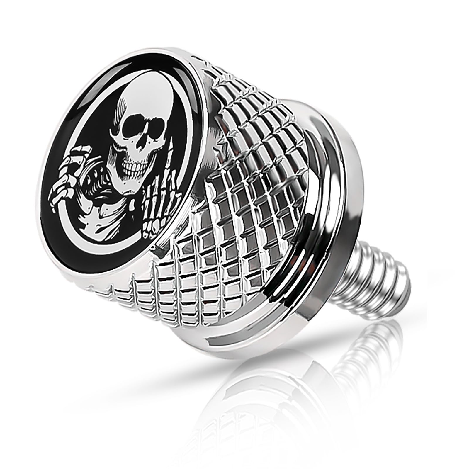 Motorcycle Stainless Knurled Fender Rear Seat Bolt Screw 1/4"-20 Thread for Harley Davidson Touring Sportster Softail Dyna CVO Fatbob Electra Glide Street Glide 1996-2025 Black