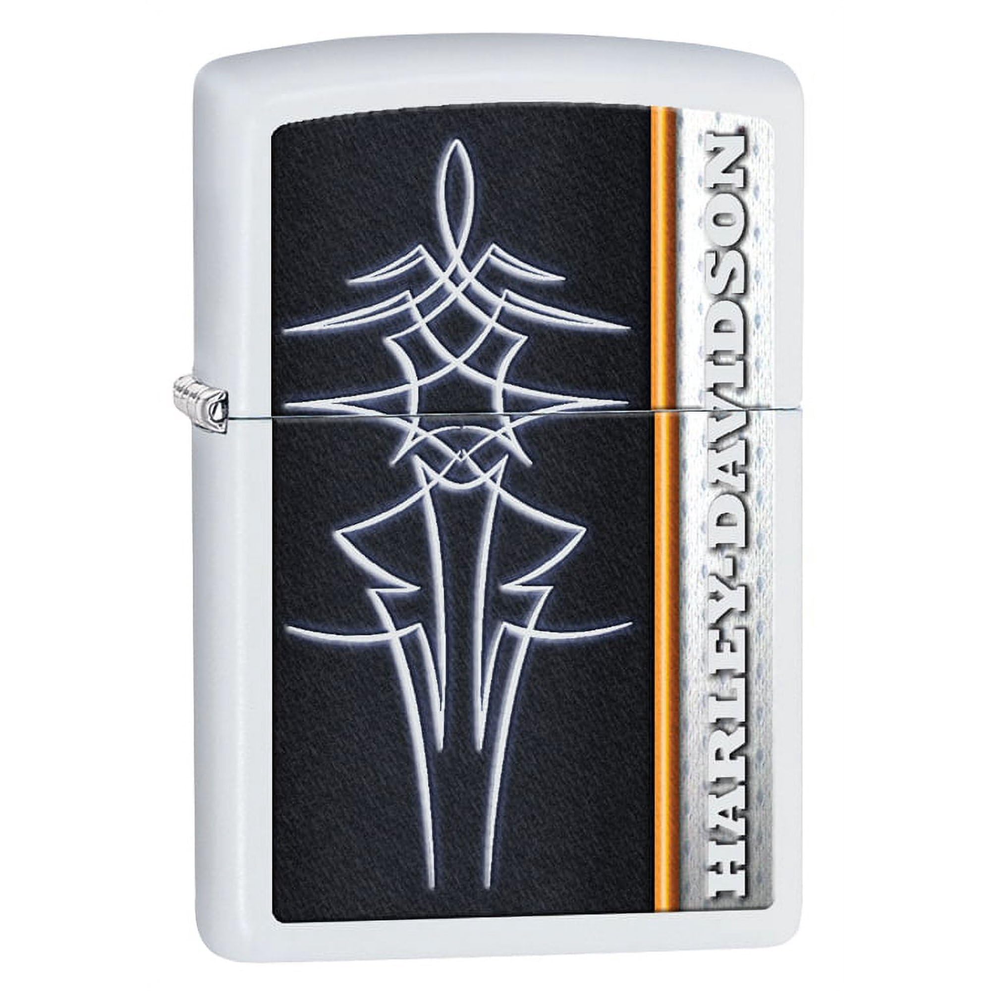 Personalized Zippo Harleey-Daviddson Windproof Oil Lighter Engraving - Christmas, Halloween & Valentines Day Gift (Black Ice)