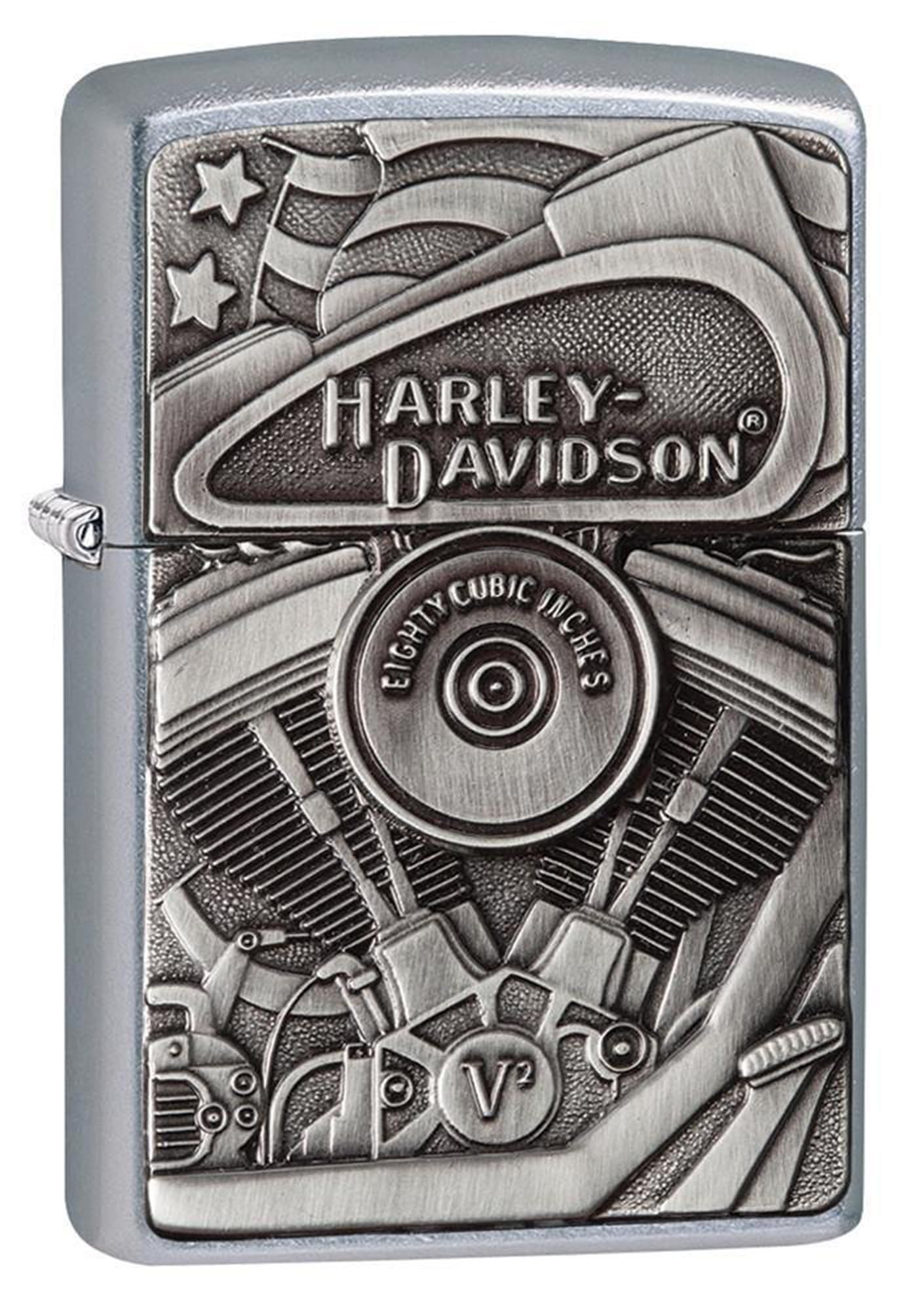 Personalized Zippo Harleey-Daviddson Windproof Oil Lighter Engraving - Christmas, Halloween & Valentines Day Gift (Black Ice)