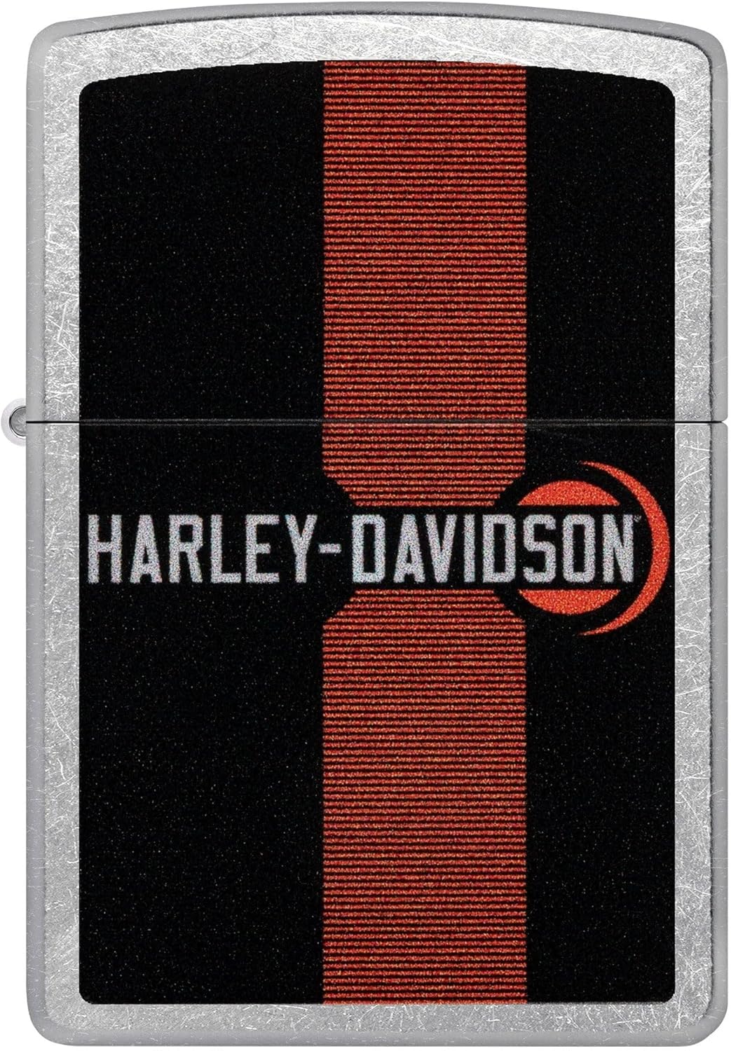 Zippo Lighter Harley Davidson Race Stripes w/Logo, Windproof, Custom Designed, Stainless Steel Body